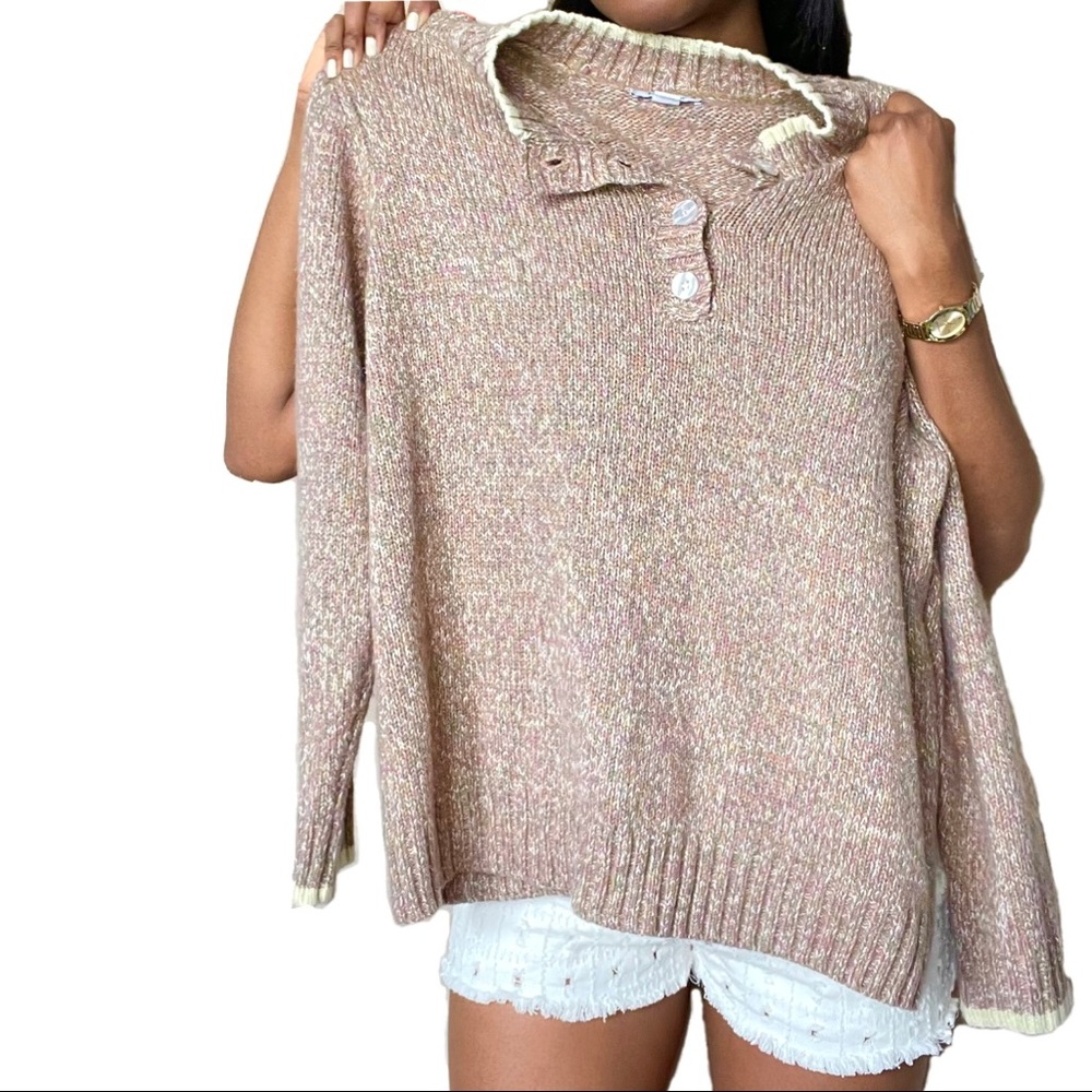 Tog Shop Marled Sweater, Brown Pink XL